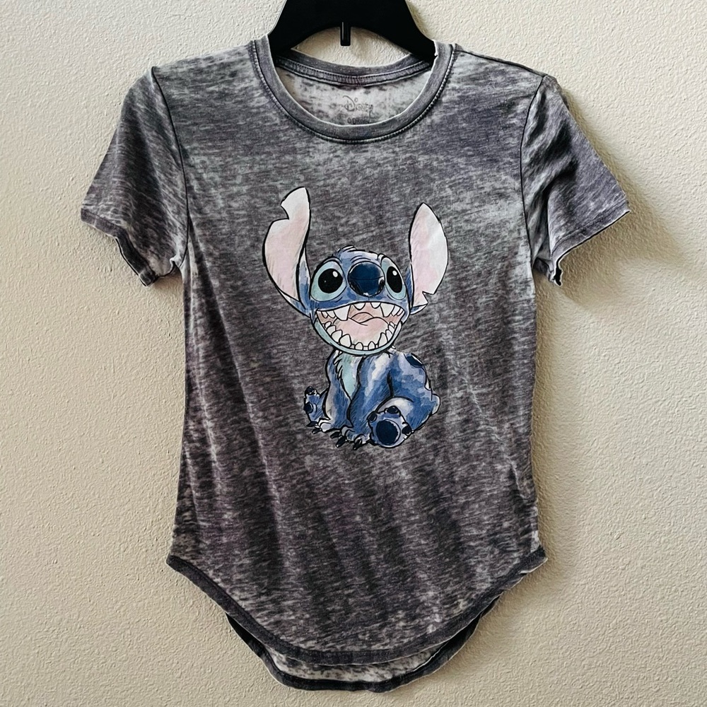 Disney Watercolored Stitch, Gray TShirt Size XS
